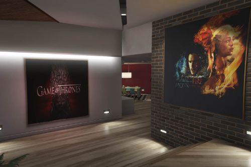 Game of Thrones posters for Franklin's house